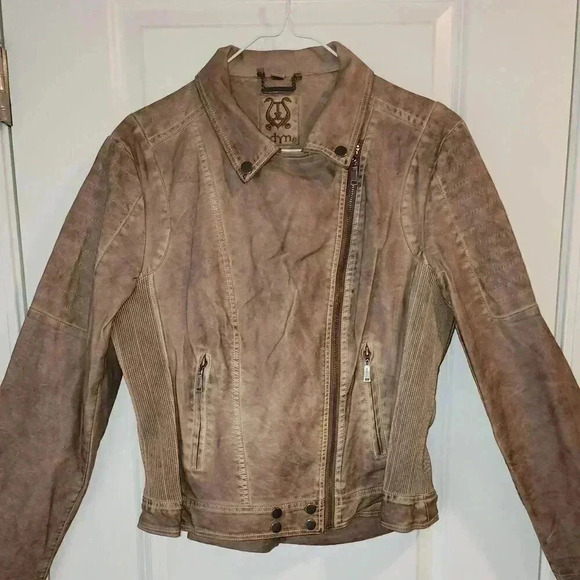 Odyn Jackets & Blazers - Odyn Faux Leather (pleather) Motorcycle Jacket - L